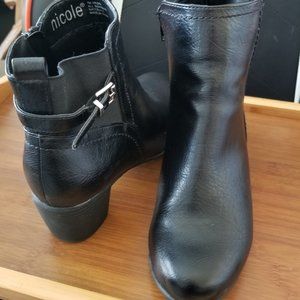 "Nicole"  Black  Ankle Boots